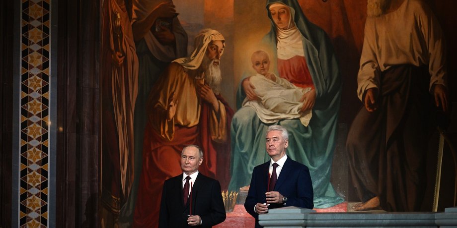 Владимир Путин, Сергей Собянин, президент России, мэр Москвы, Путин Собянин
