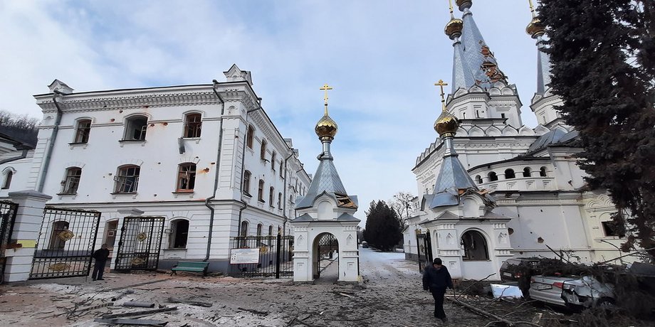 Свято Успенская Святогорская Лавра, Святогорская Лавра, Святогорская Лавра обстрел