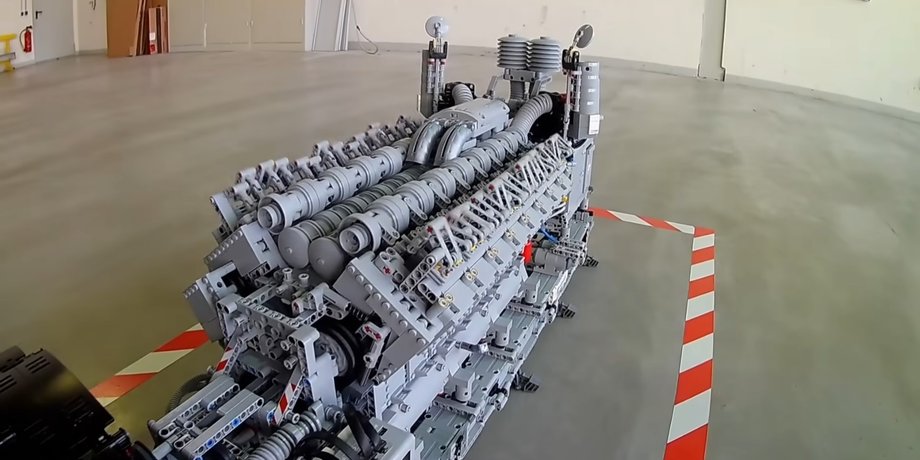 Двигатель, Авто, Автомобили, Конструктор, LEGO, Видео, Реплика, V16