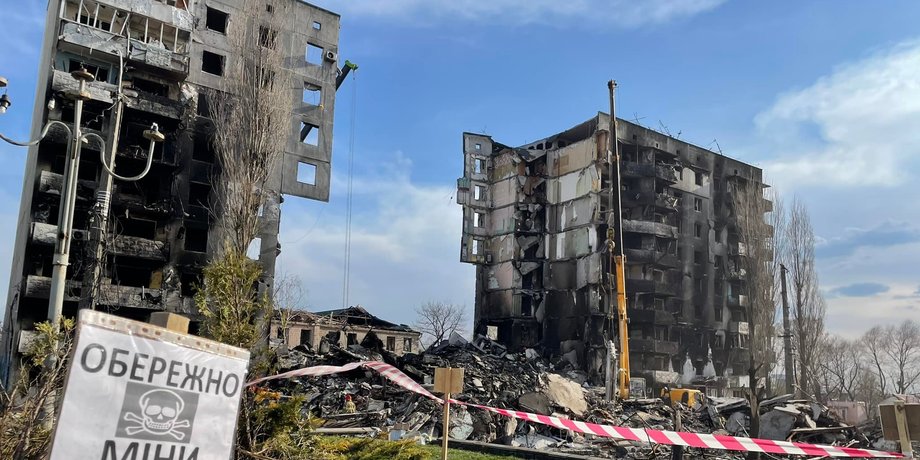 Бородянка разрушения война обломки поврежденные дома вторжение восстановление инфраструктура