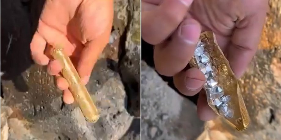 Діаманти у скелі, Туреччина, мисливець за скарбами, відео, знахідки, ювелірні прикраси, дорогоцінне каміння