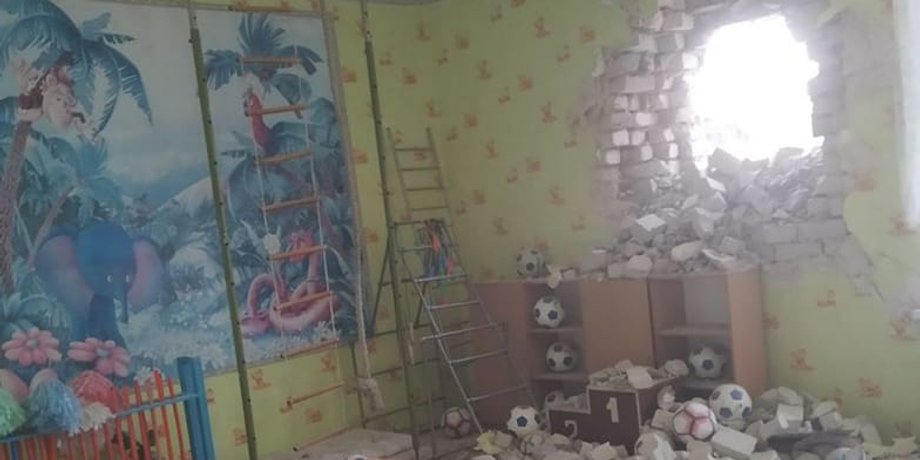 обстріл садка в Станиці Луганській, Станиця Луганська, обстріл садка російськими окупантами