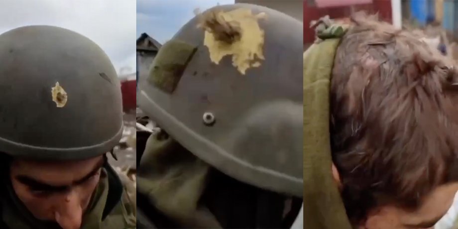 пробитый шлем всу