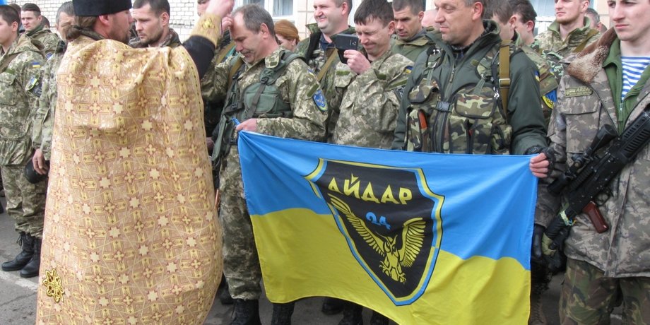 Присяга "айдаровцев" 8 марта / Фото пресс-службы Минобороны Украины