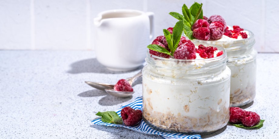 Творожный десерт, десерт из творога, малиновый сорбет, десерт без выпечки