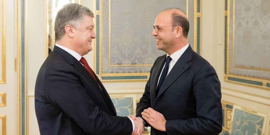Петр Порошенко и Анджелино Альфано / Фото: president.gov.ua