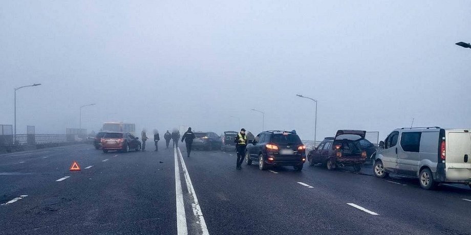 ДТП Львов, ДТП во Львове, Скниловский мост, ДТП во Львове