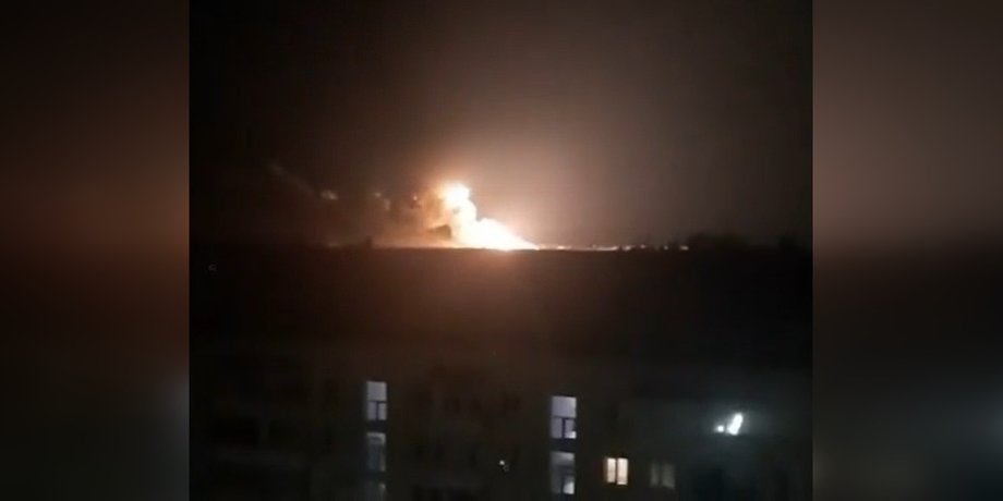Пожар, аэродром, Джанкой, Крым, война в Украине, фото