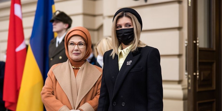 Елена Зеленская с первой леди Турции Эмине Эрдоган