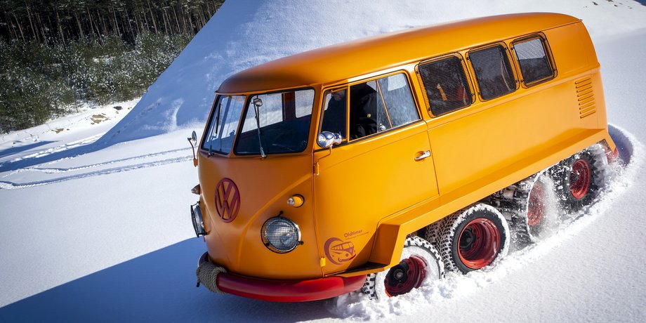 Volkswagen Half-Track Fox, Volkswagen T1, восьмиколесный автомобиль, гусеничный вездеход, вездеход Volkswagen