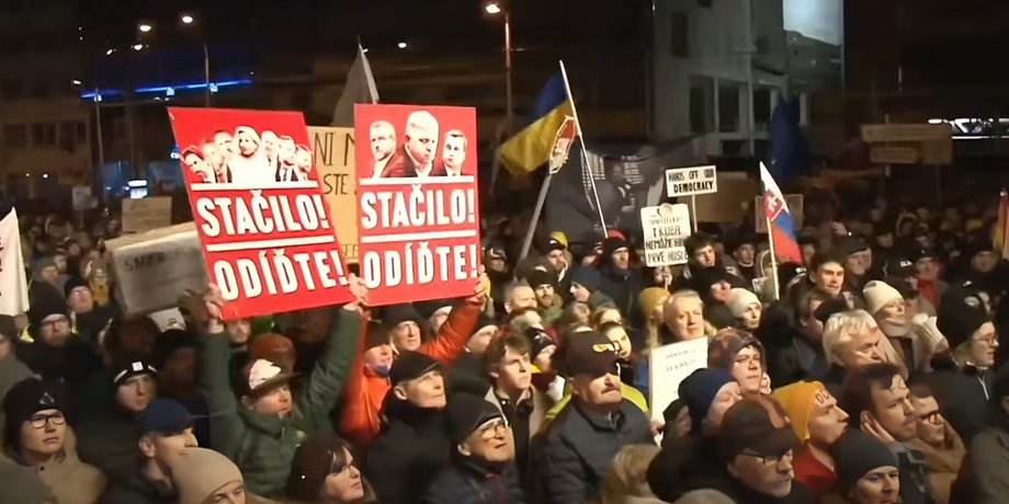Словаччина, протести, фото