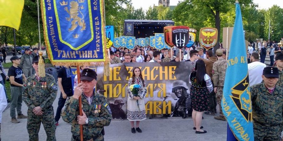 СС "Галичина", марш, дивизия, киев, парад, сс, третий рейх, нациналисты