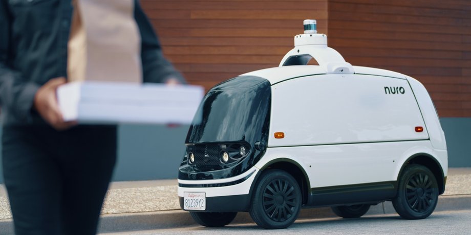 Безпілотне авто, доставка їжі, доставка їжі Uber Eats, Uber Eats, Безпілотний автомобіль, Nuro R2