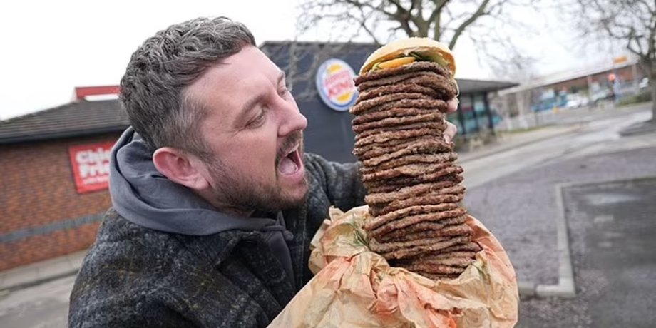 Большой бургер, фаст-фуд, Burger King, еда, котлета, гамбургер