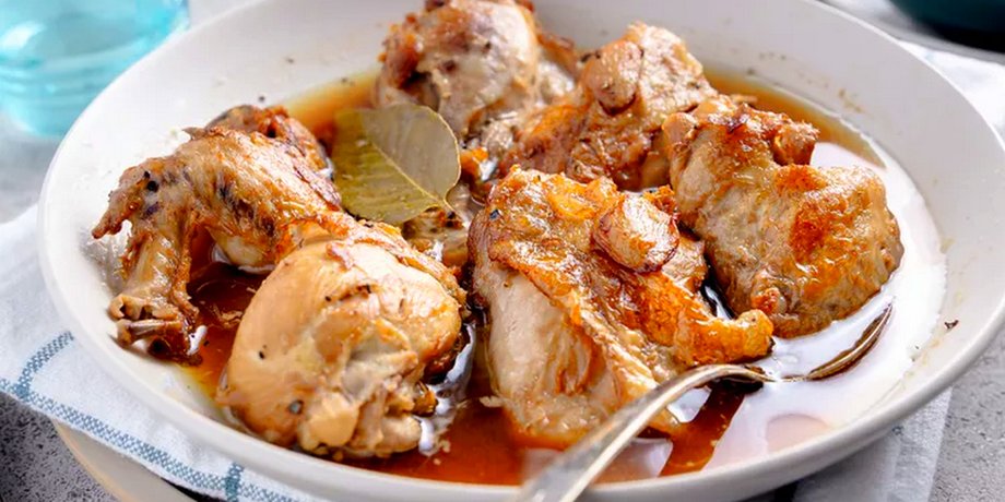 Часникова курка по-іспанськи, курка з часником, рецепт курки, курка з часником