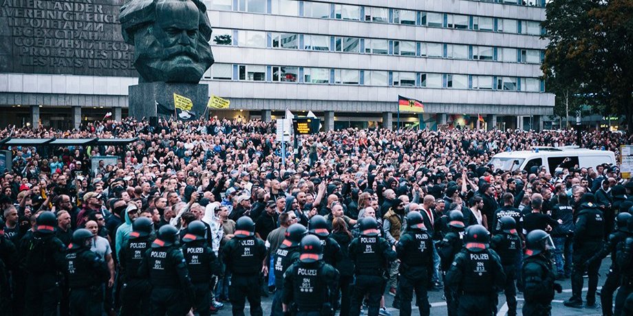 Беспорядки в Хемнице / Фото: twitter michael pfister ‏