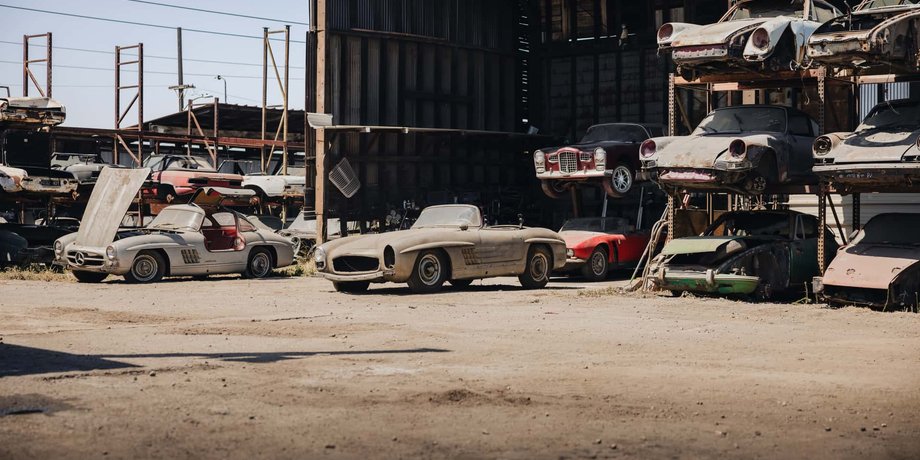 Mercedes-Benz 300 SL, колекція авто, звалище авто