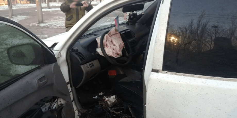 взрыв, горловка, комбат, днр, автомобиль, конфликт на донбассе, сергей попов