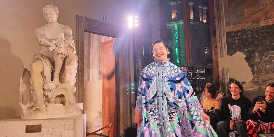Изабелла Росселлини, Emilio Pucci, Пуччи, модный показ