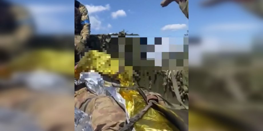 Раненый военный, боец ВСУ, ранение