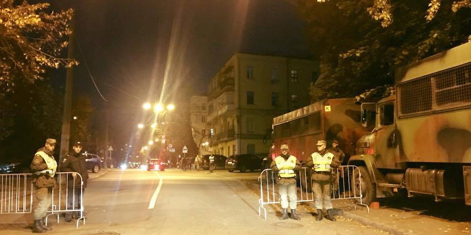 Правительственные кварталы в Киеве накануне 17 октября / Фото: Сергей Лещенко/Facebook