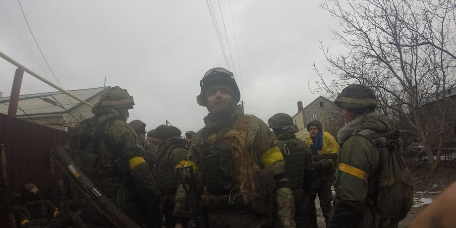 Бойцы АТО в освобожденном Широкино / Фото пресс-службы полка "Азов"