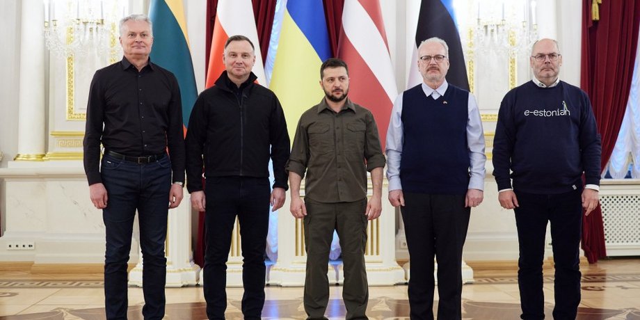 Владимир Зелеснкий, страны Балтии, президент, Польша, Латвия, Литва, Эстония, война в Украине, фото