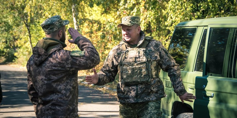 Залужний у зоні ООС