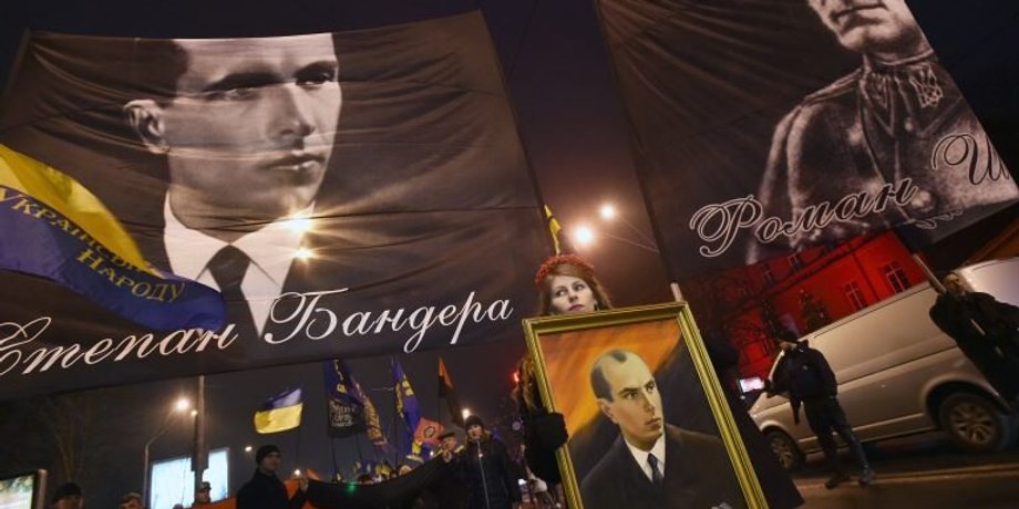 Митинг в поддержку идей степана бандеры