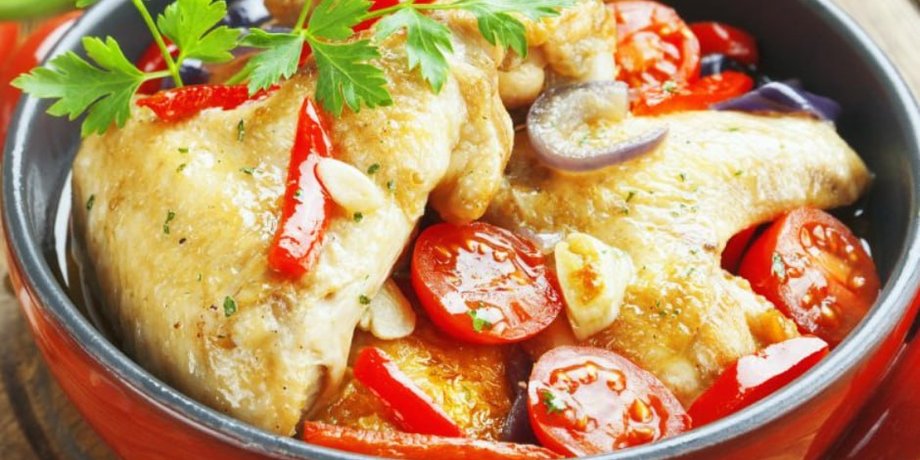 Фрикасе из курицы с овощами, рецепт