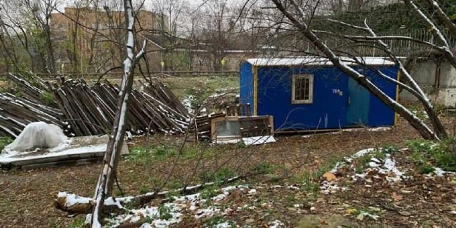 Так по состоянию на 19 ноября выглядит место, отведенное под строительство мемориального комплекса.