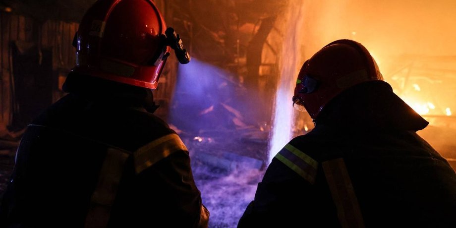 фьото рятувальників ДСНС під час удару РФ по Полтавській області 5 травня