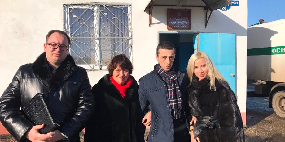Хайсер Джемилев на свободе / Фото: twitter.com/nikolai_polozov
