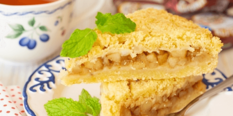 Яблочный крамбл, яблочный пирог, рецепт яблочного пирога