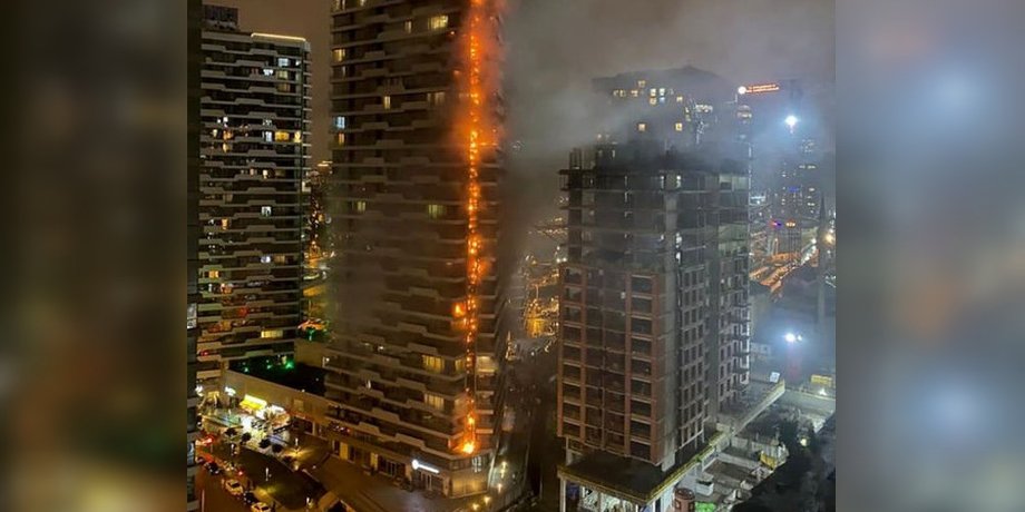 пожар, пожар в стамбуле, турция пожар, пожар небоскреб, небоскреб