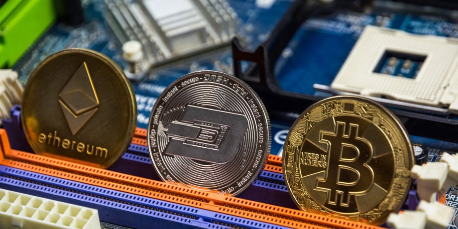 Криптовалюта, биткоин, ETH, эфир, монеты