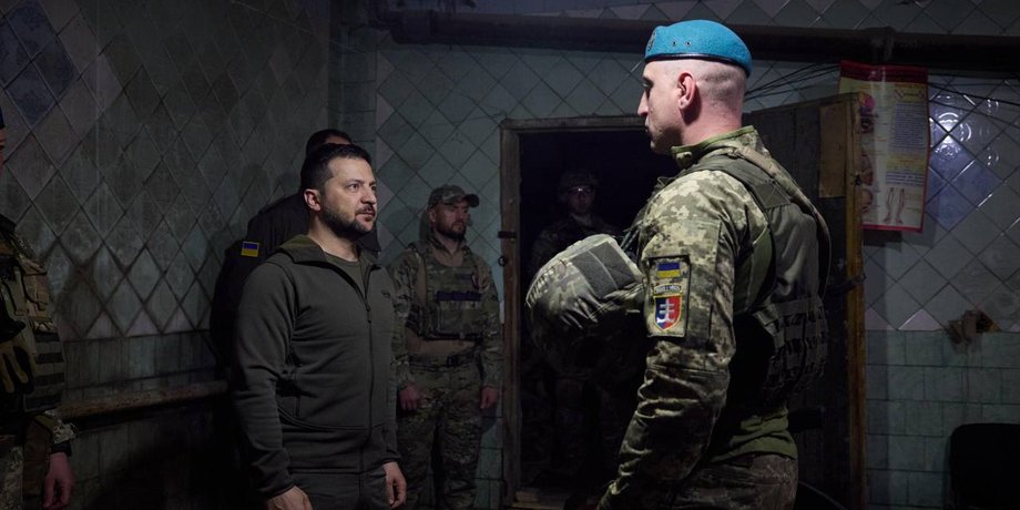 Владимир Зеленский, Угледар, Марьинка, ВСУ, визит на фронт, украинские военные, день пехоты, ВСУ