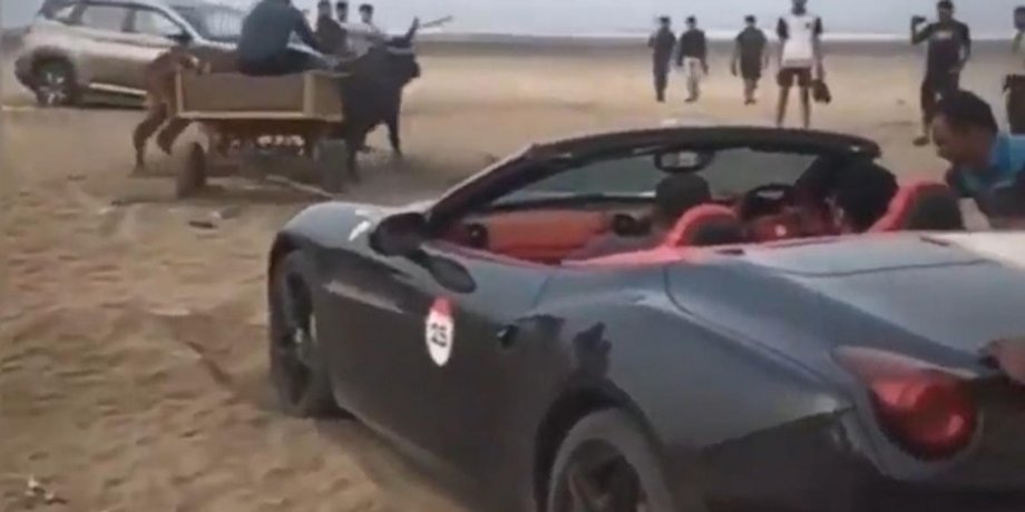 Феррари застрял, Ferrari California, суперкар Ferrari