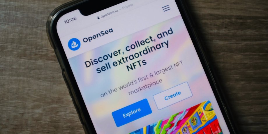OpenSea, смартфон, сайт
