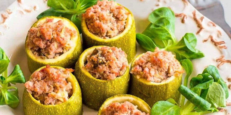 Фаршированные кабачки, Фаршированные кабачки без риса, Фаршированные кабачки с мясом