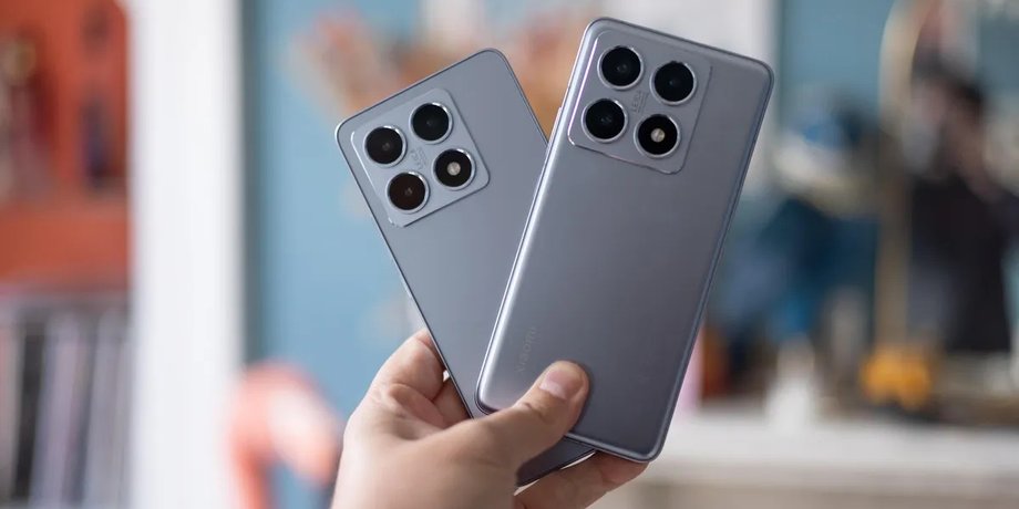 Смартфони Xiaomi 14T Pro і Xiaomi 14T у руці