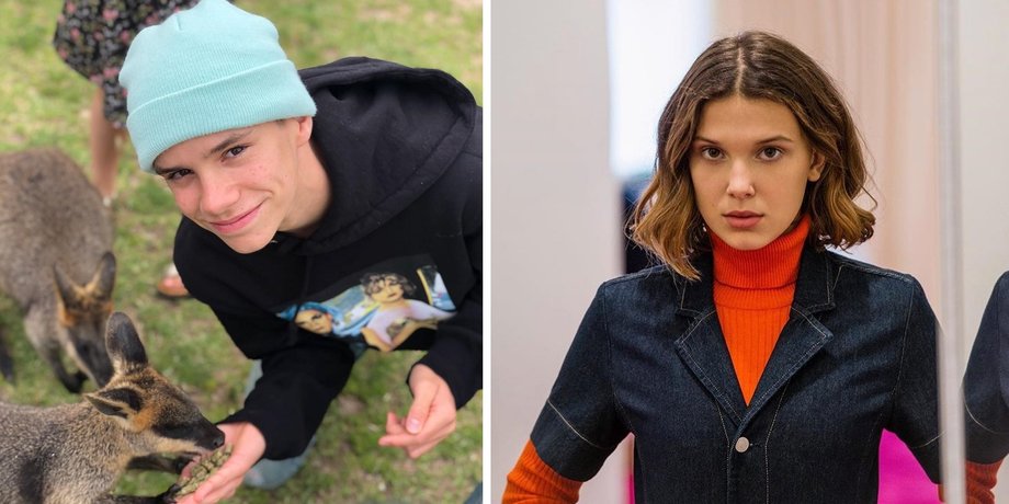 Фото: Instagram romeobeckham и milliebobbybrown