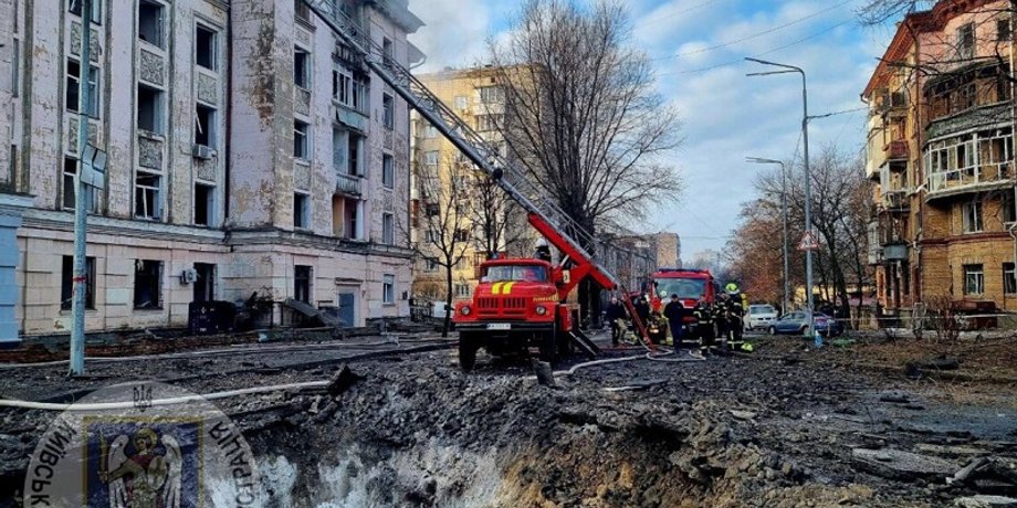 ракетный удар, ракетная атака, обстрел Киева, ПВО, баллистика