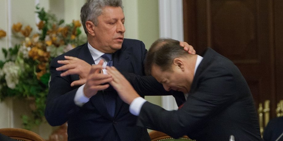 Драка Олега Ляшко и Юрия Бойко на Согласительном совете