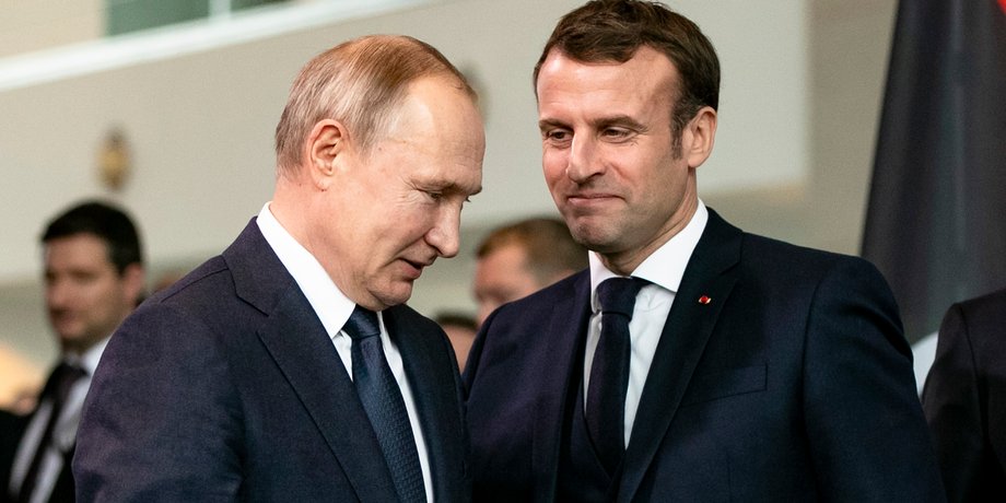 Владимир Путин, Эмманюэль Макрон, Путин и Макрон, президент России, президент Франции