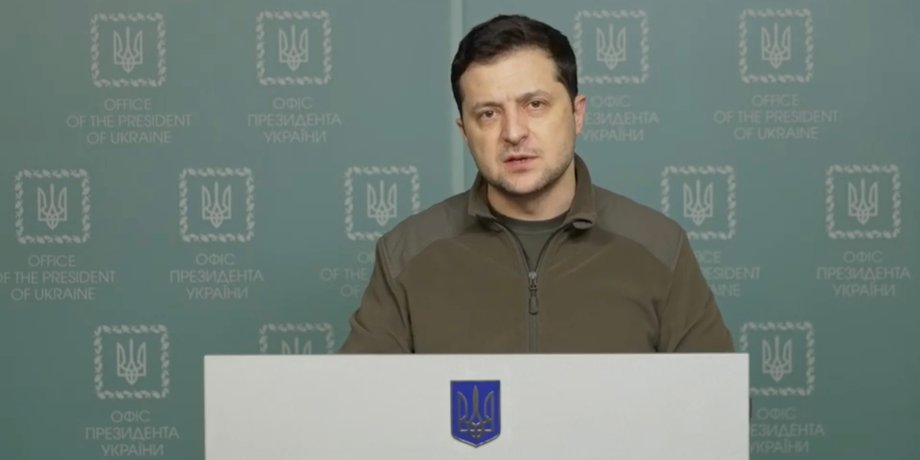 Владимир Зеленский, обращение, трибуна, фото