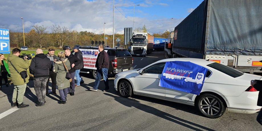 граница с Украиной, протесты перевозчиков, словацкие перевозчики