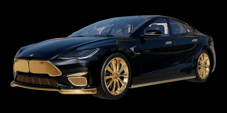 Позолоченная Tesla Model S