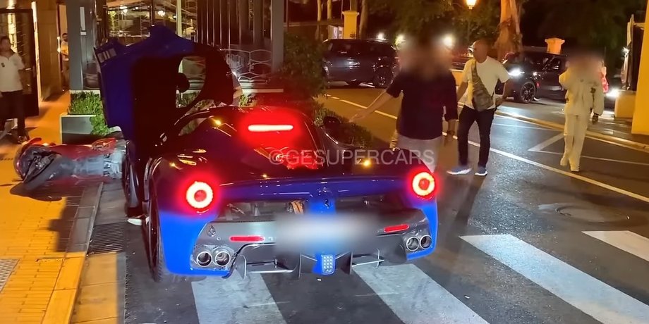 суперкар Ferrari LaFerrari, Ferrari LaFerrari, суперкар Ferrari, разбитый Ferrari