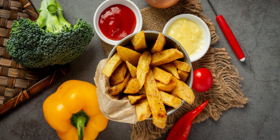 Картофель фри, овощи фри, полезные снеки, полезный перекус, полезный перекус